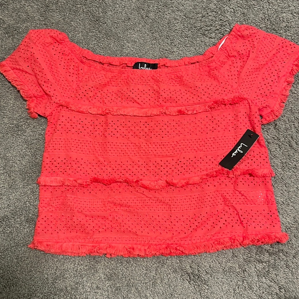 lulus Shirt color orange size large